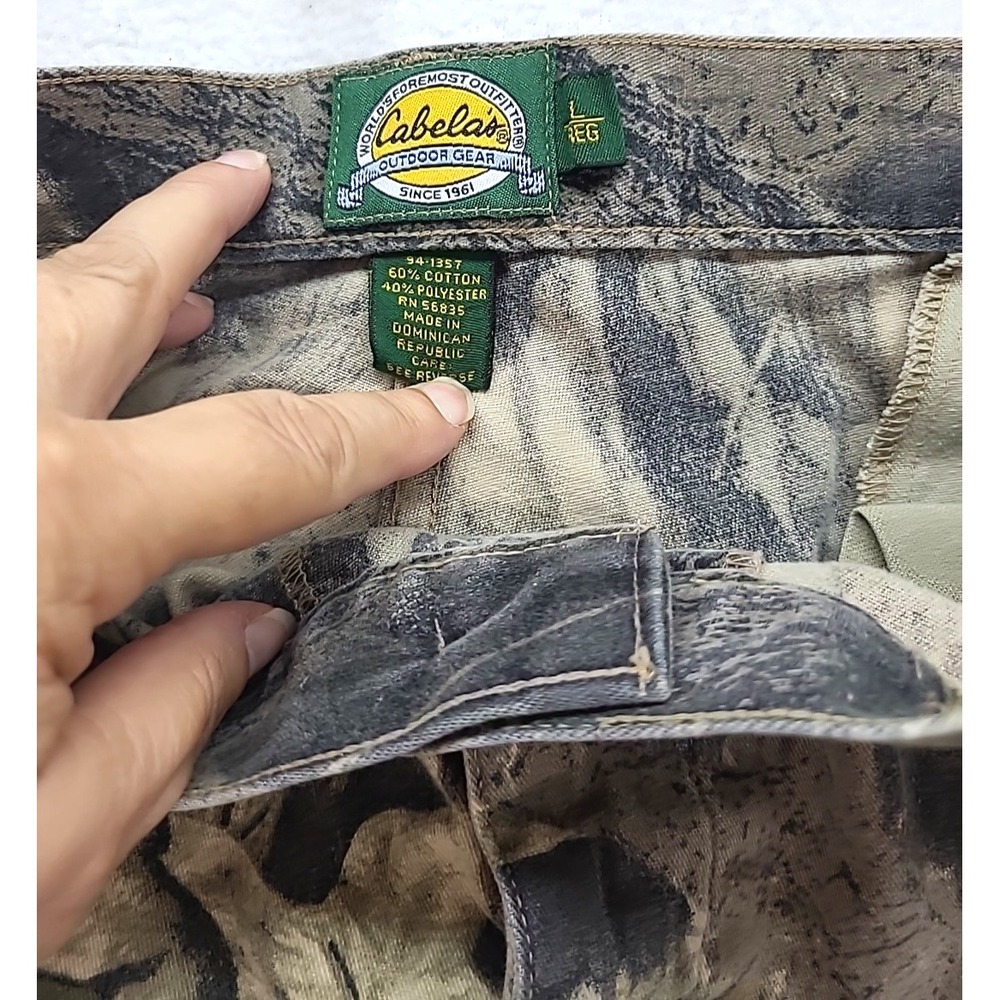 Vintage Cabelas Camo Hunting‎ Pants sz Lg Outdoors - Picture 2 of 9